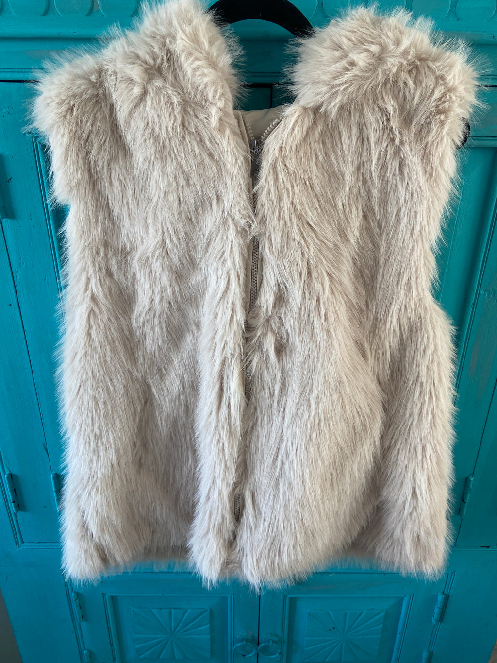 Bodywarmer fluffy capuchon